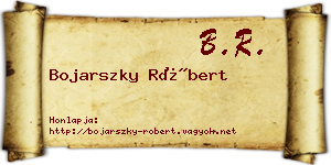 Bojarszky Róbert névjegykártya