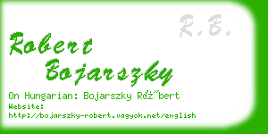 robert bojarszky business card